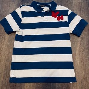 Classic Eddie Domani Striped Polo Shirt - size LARGE